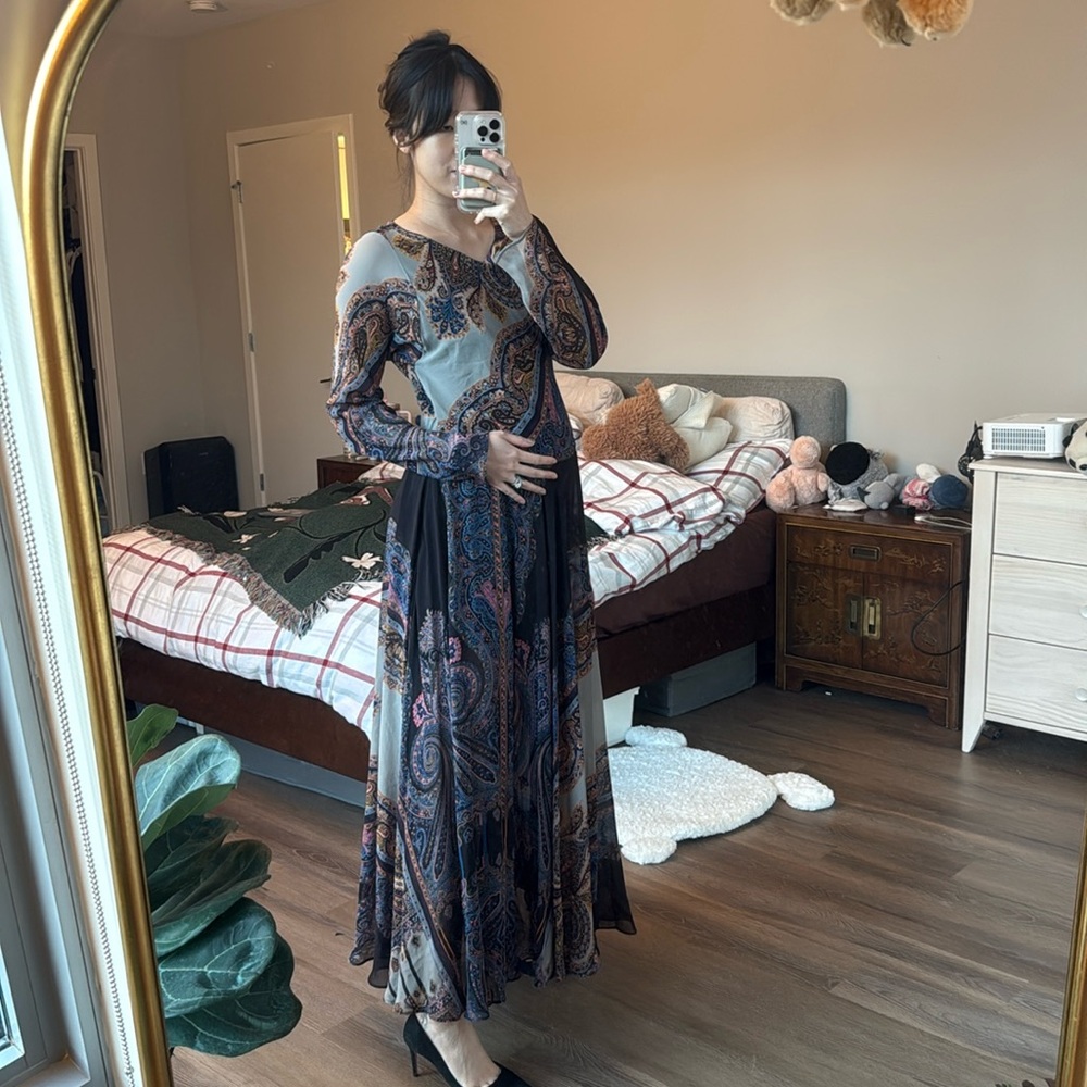 Excellent condition Etro silk paisley print maxi gown - Picture 5 of 11